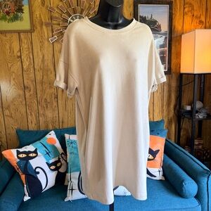 Luxuriously Soft Chamois Style Fabric T-Shirt Dress
